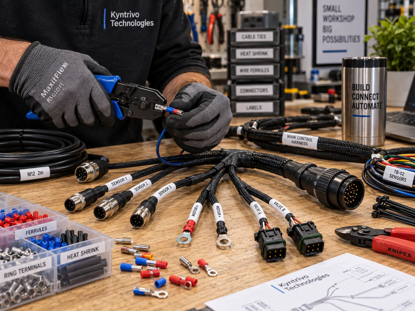 Cable harness assembly detail