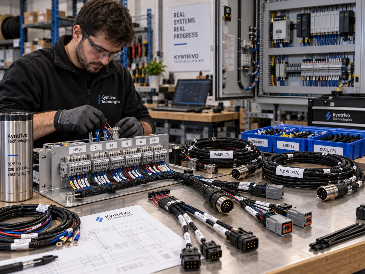 Cable assembly preparation at Kyntrivo