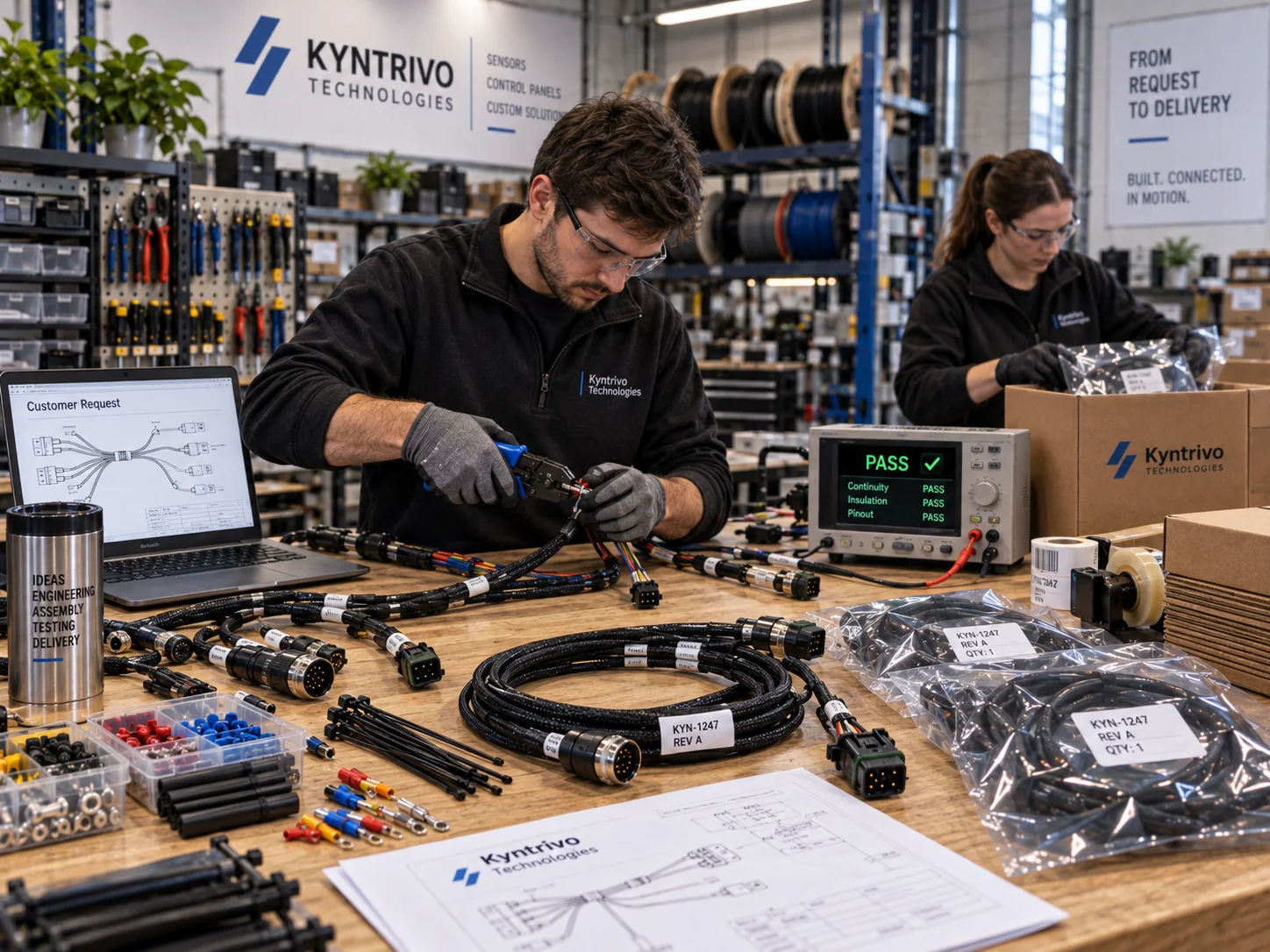 Kyntrivo cable assembly workflow